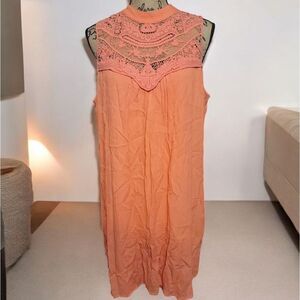 As U Wish Orange and Pink Embellished Midi Sundress SIZE 1X
